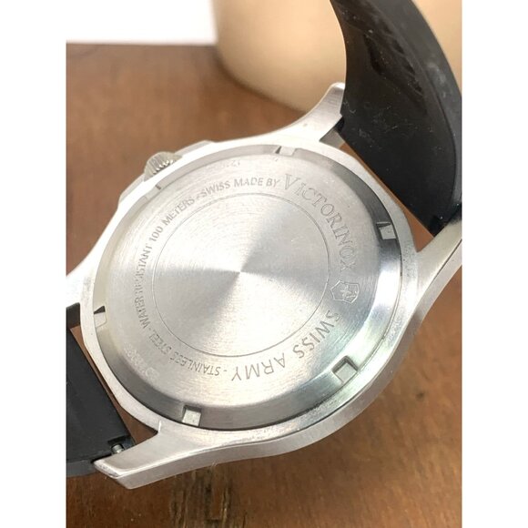 Victorinox Swiss Army Men's Watch 26064.CB Silver Dial Quartz Black Rubber Band - Picture 6 of 14